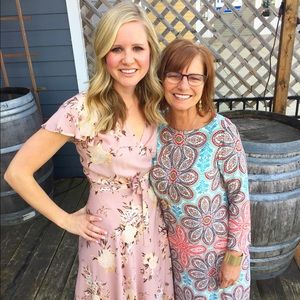 Auguste the label pink floral maxi dress